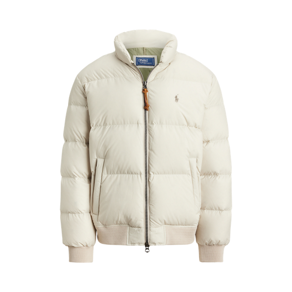 Ralph Lauren Textured Ripstop Down Jacket In White