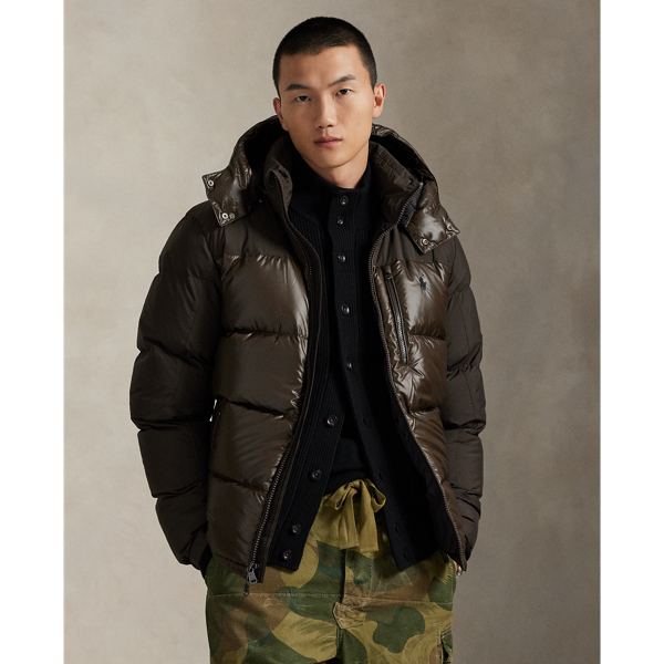 Ralph Lauren The Gorham Two-tone Down Jacket In Brown