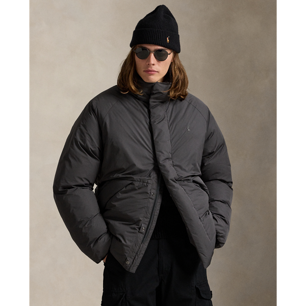 Ralph Lauren Mockneck Down Jacket In Black