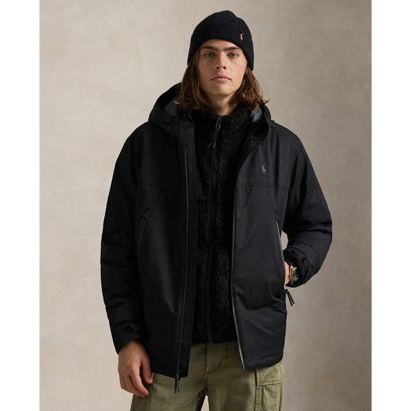 Ralph Lauren Insulated Hooded Jacket In Black