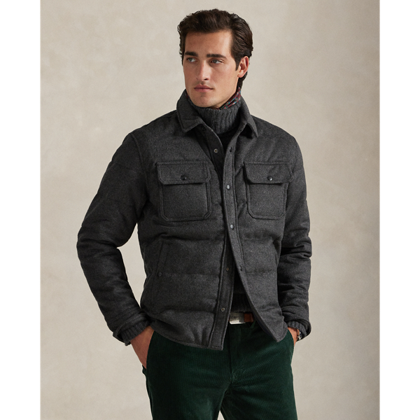 Ralph Lauren Melton Shirt Jacket In Black