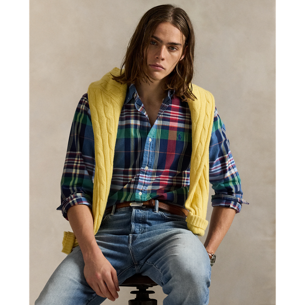 Chemise Oxford ajustée écossaise - Polo Ralph Lauren - Modalova