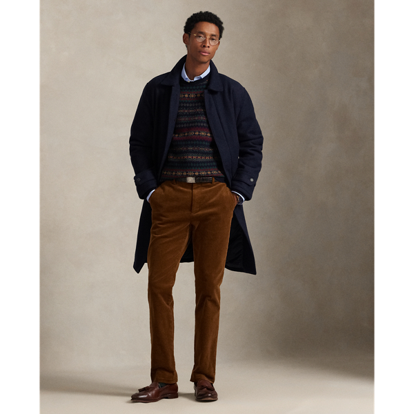 Ralph Lauren The Langdon Wool Walking Coat In Blue