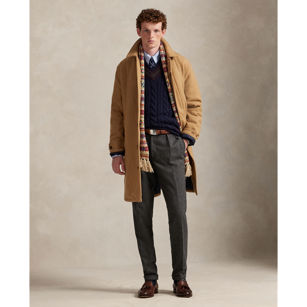 Ralph Lauren The Langdon Wool Walking Coat In Brown