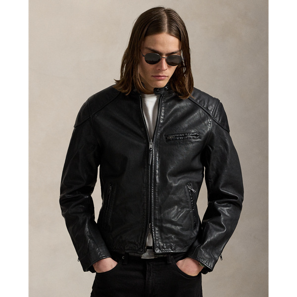 Perfecto Café Racer en cuir - Polo Ralph Lauren - Modalova