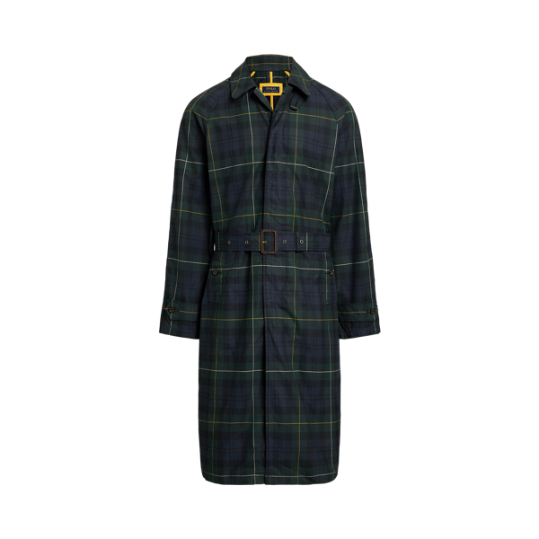 Ralph Lauren Plaid Waxed Twill Balmacaan Coat