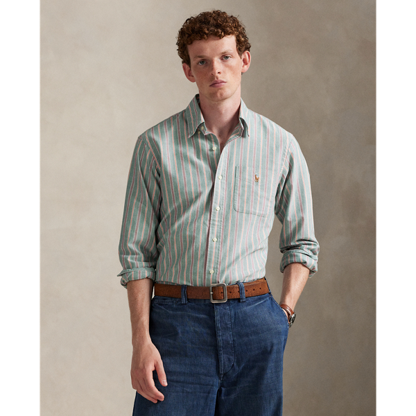 Ralph Lauren Classic Fit Striped Oxford Shirt In Multi