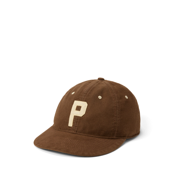 Ralph Lauren Felt-patch Chamois Ball Cap In Brown