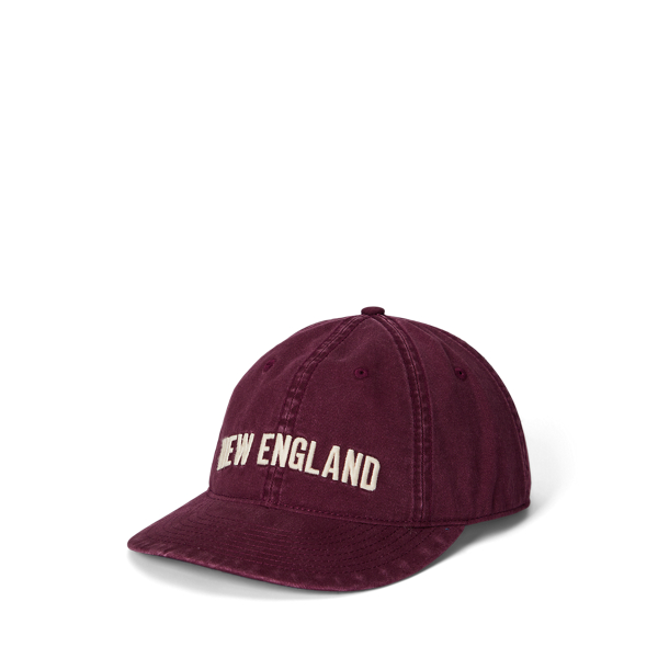 Ralph Lauren Embroidered Twill Ball Cap In Harvard Wine