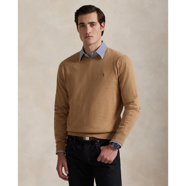 Pull col rond en coton et cachemire - Polo Ralph Lauren - Modalova