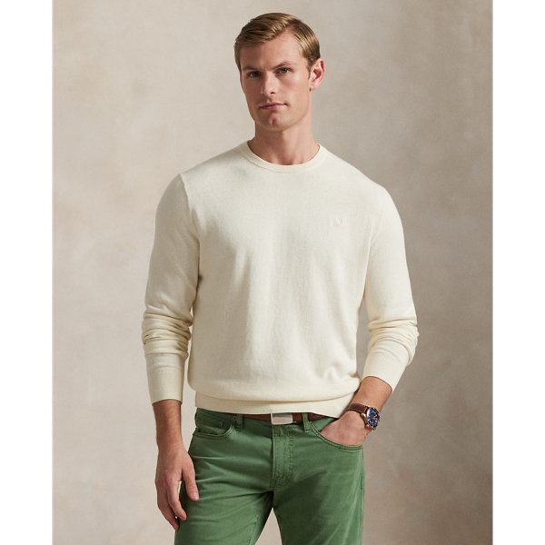 Pull col rond en coton et cachemire - Polo Ralph Lauren - Modalova