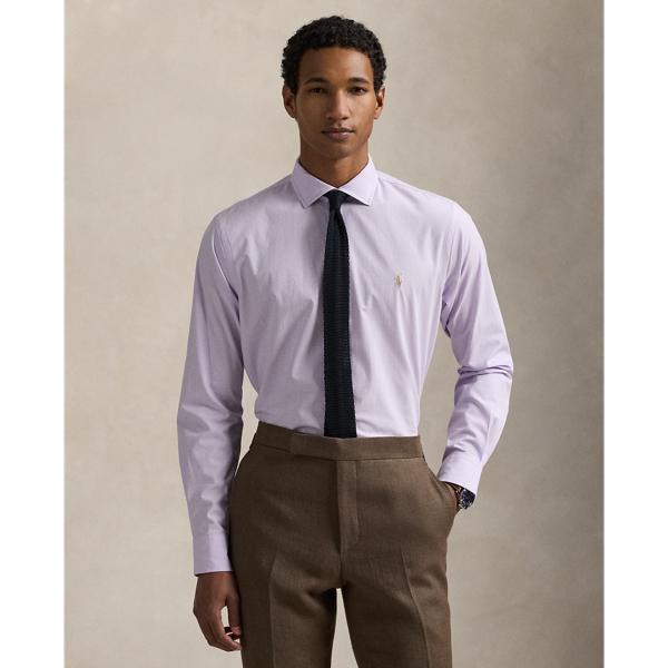 This shirt's poplin fabric combines soft, breathable cotton with extra stretch for added comfort. At the left chest, it is intricately embroidered with our signature Pony for an iconic finish.