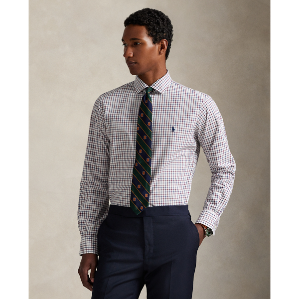 This shirt's poplin fabric combines soft, breathable cotton with extra stretch for added comfort. At the left chest, it is intricately embroidered with our signature Pony for an iconic finish.