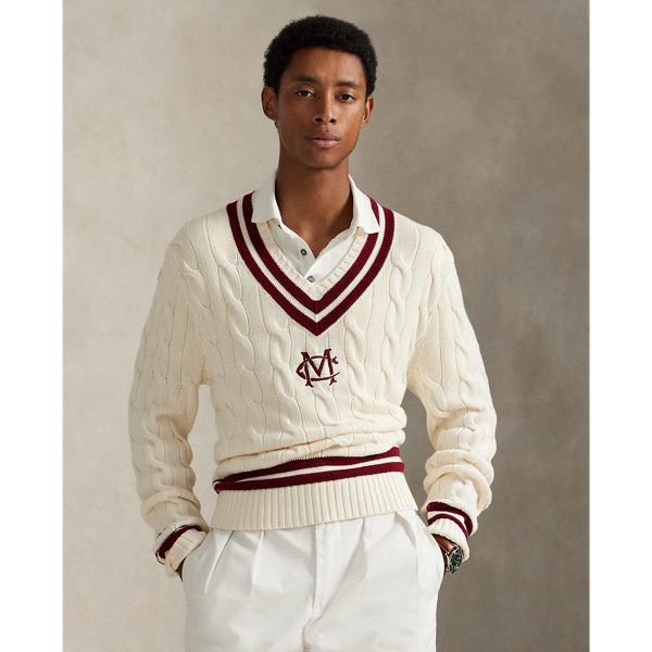 Ralph Lauren The Morehouse College Cricket Sweater In White