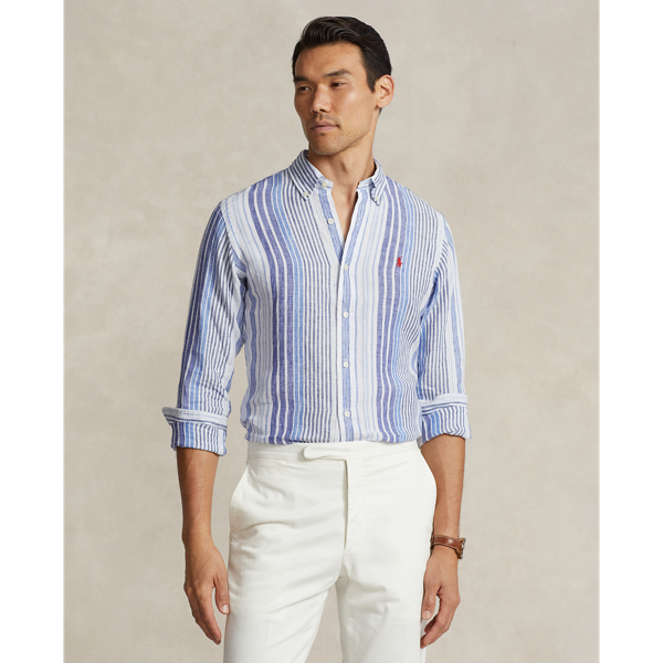 Chemise rayée en lin Classic Fit - Polo Ralph Lauren - Modalova