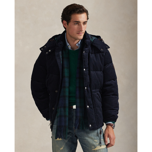 Ralph Lauren The Wainwright Corduroy Down Jacket In Blue