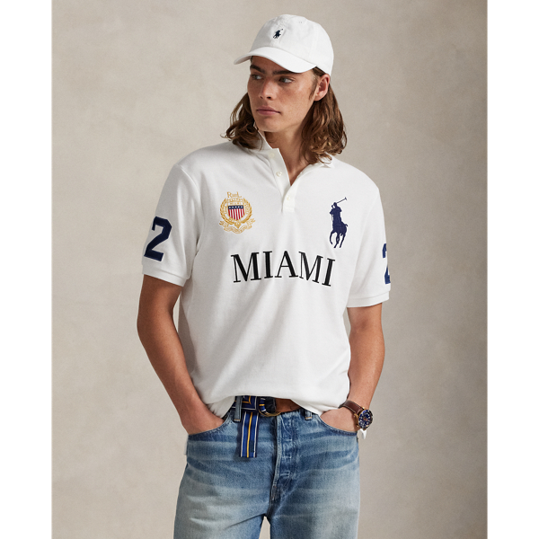Ralph Lauren Classic Fit Miami Mesh Polo Shirt In White