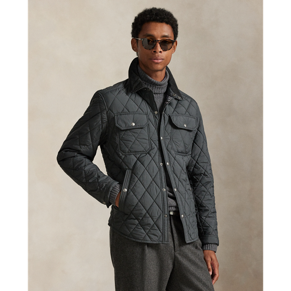 Ralph Lauren The Beaton Quilted Jacket In Gray