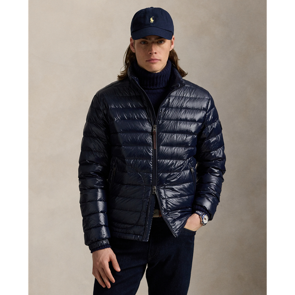 Ralph Lauren The Stewart Glossed Down Jacket In Blue