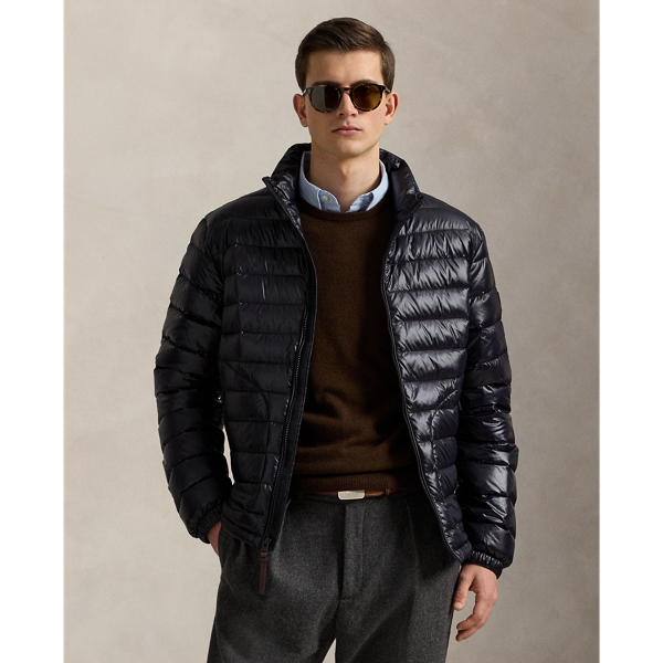 Ralph Lauren The Stewart Glossed Down Jacket In Black
