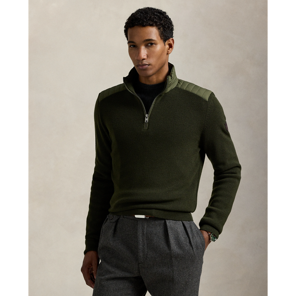 Ralph Lauren Washable Wool Hybrid Sweater In Green