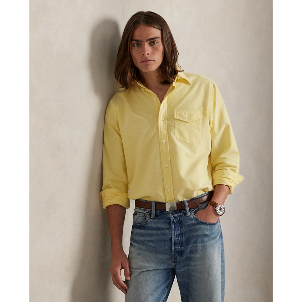 Ralph Lauren Classic Fit Oxford Shirt In Yellow