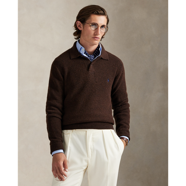 Maglia Ralph Lauren in Lana e Cotone con Colletto
