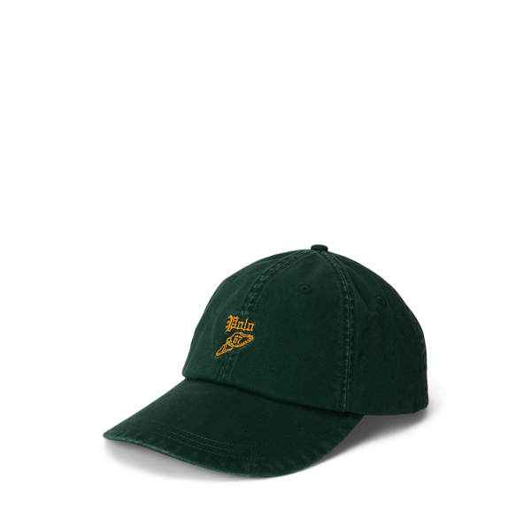 Ralph Lauren Long-bill Embroidered Twill Cap In Green