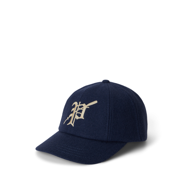 Ralph Lauren Embroidered Wool-blend Cricket Cap In Blue