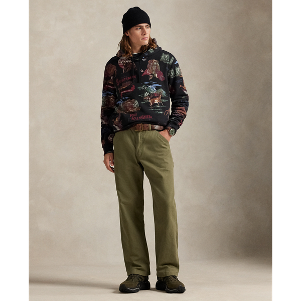 Ralph Lauren Polo Dungaree Canvas Carpenter Pant In Green