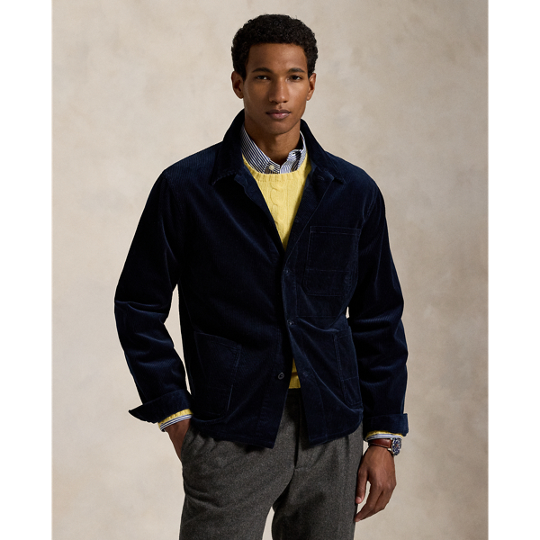 Ralph Lauren Corduroy Utility Jacket In Blue