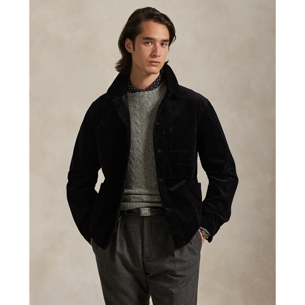 Ralph Lauren Corduroy Utility Jacket In Black