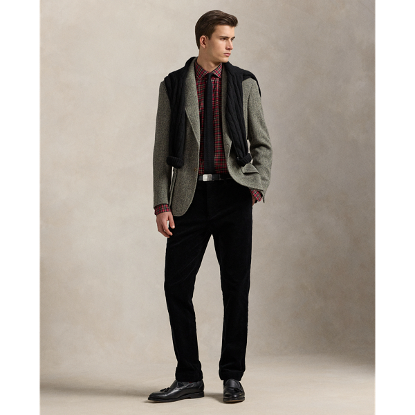 Ralph Lauren Andover Slim Fit Stretch Corduroy Pant In Black