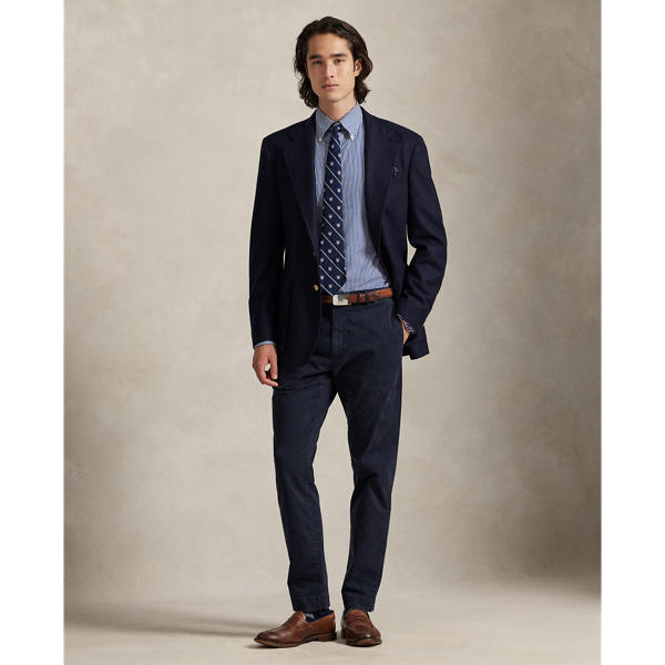 These Slim Fit trousers are crafted with lightweight stretch cotton that's specially treated for an ultrasoft, peached texture.