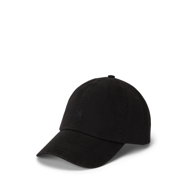 Ralph Lauren Garment-dyed Twill Ball Cap In Black