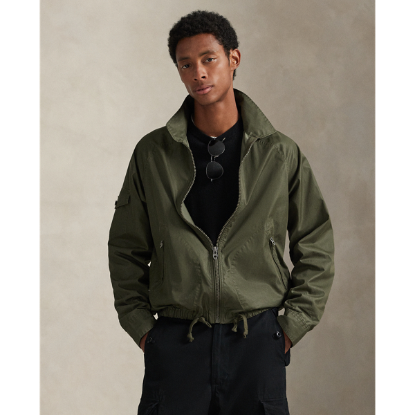 Ralph Lauren Cotton-blend Coach's Jacket In Green