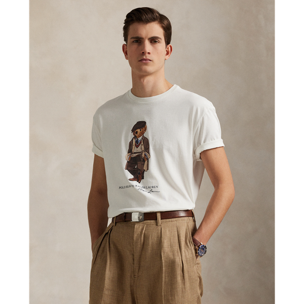 Ralph Lauren Classic Fit Polo Bear Jersey T-shirt In White