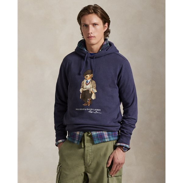 This cotton-blend hoodie features our beloved mascot, the Polo Bear, printed at the front with peached and embroidered details.