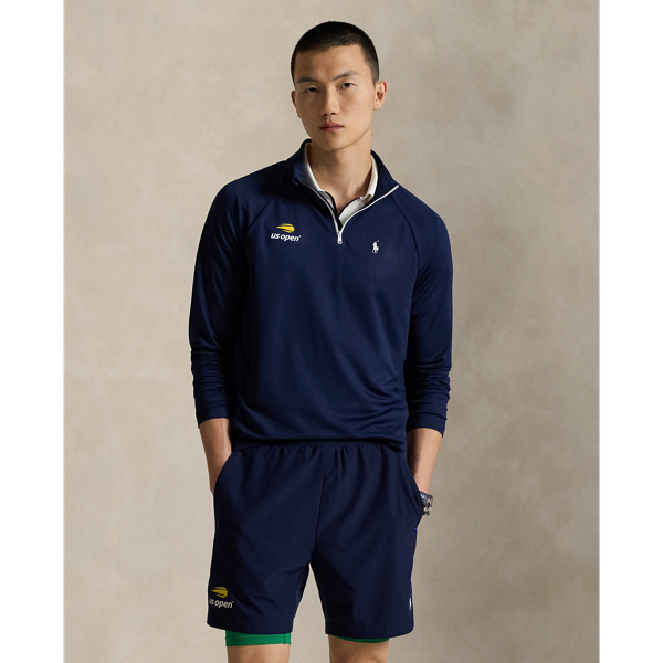 Ralph Lauren Us Open Performance Piqué Pullover In Blue