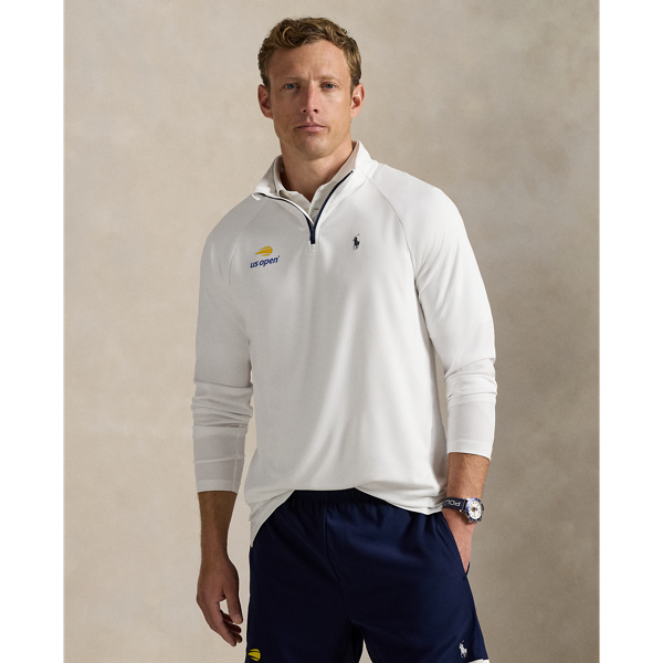Ralph Lauren Us Open Performance Piqué Pullover In Neutral