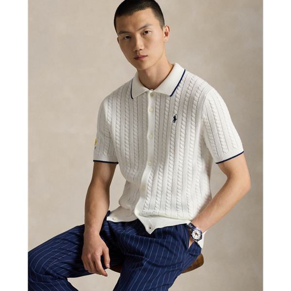 Ralph Lauren Us Open Cable-knit Cotton Sweater