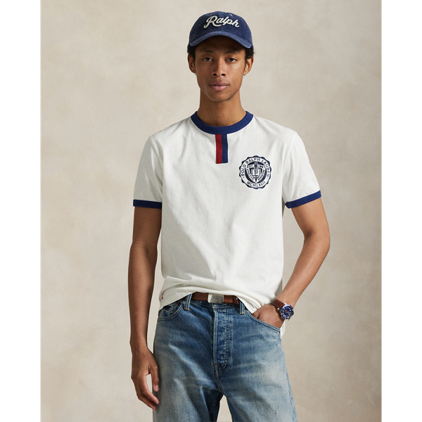 Ralph Lauren Standard Fit Jersey Graphic T-shirt In Purple