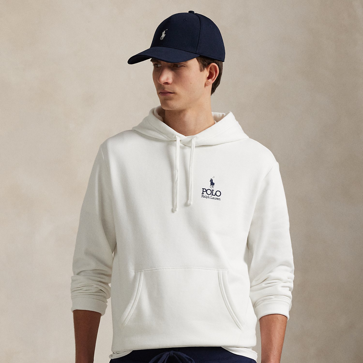 Along with our signature Pony, this cotton-blend hoodie features a vintage-style "Polo Ralph Lauren Lauren" logo embroidered at the left chest.