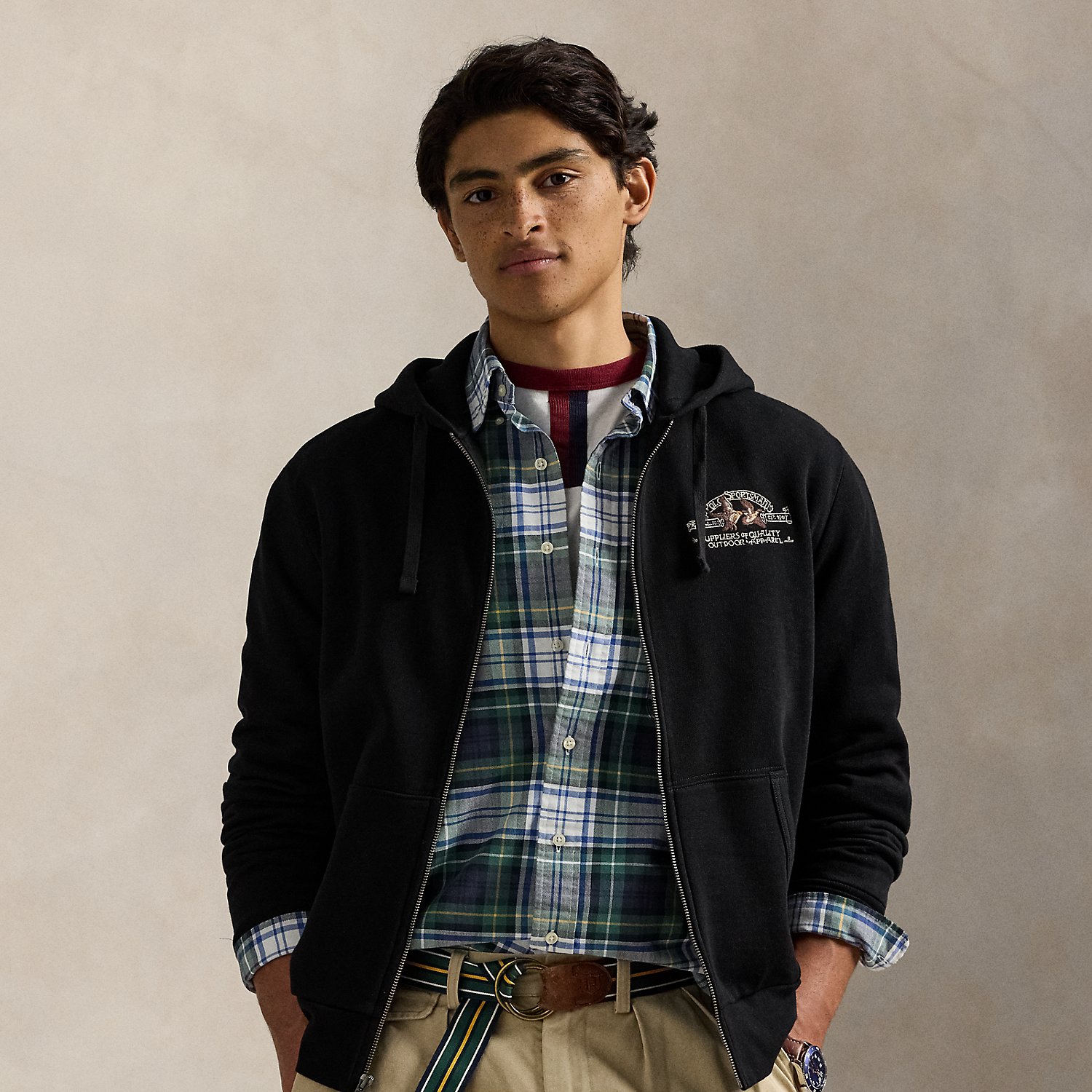 Made with cotton-blend fleece, this full-zip hoodie features "Polo Sportsman" embroidery that's inspired by a graphic from our Autumn 1992 collection.