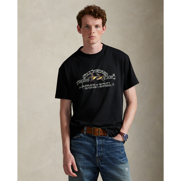 Ralph Lauren Classic Fit Polo Sportsman T-shirt In Black