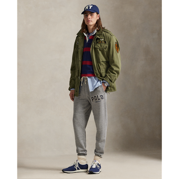 Ralph Lauren Logo Fleece Jogger Pant In Gray