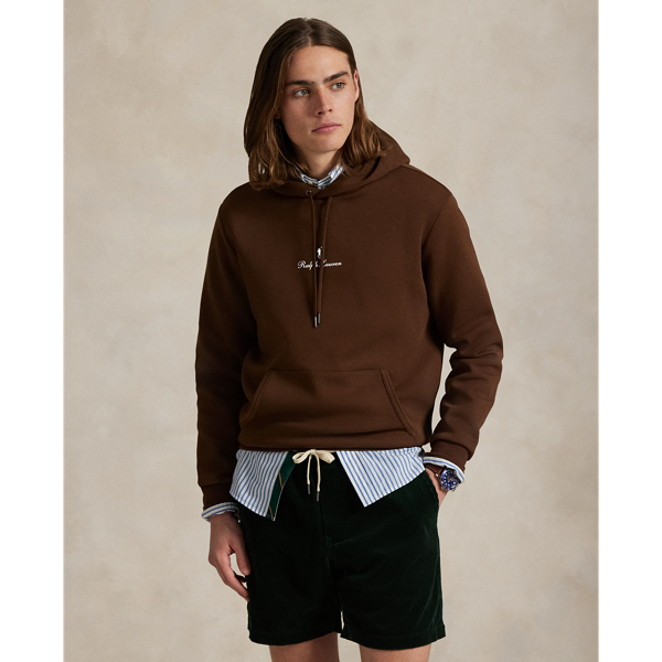 Ralph Lauren Logo Double-knit Hoodie In Multi
