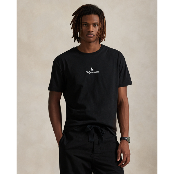Ralph Lauren Classic Fit Logo Jersey T-shirt In Black