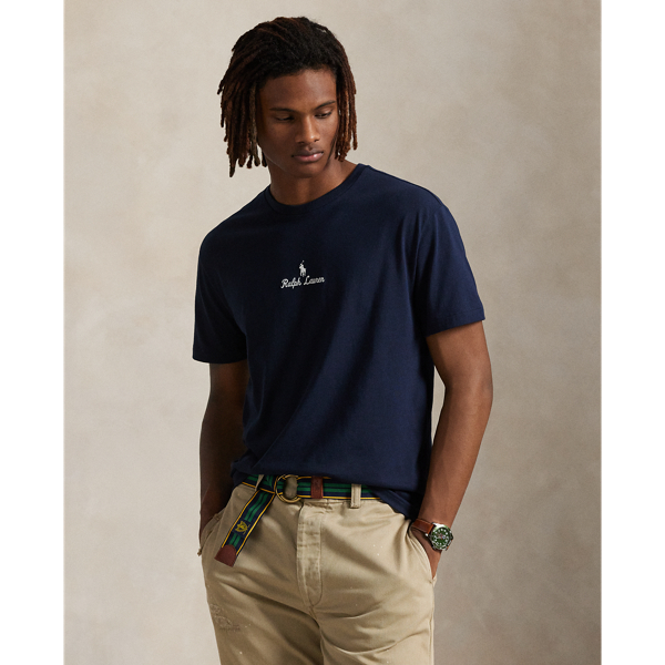 Ralph Lauren Classic Fit Logo Jersey T-shirt In Blue