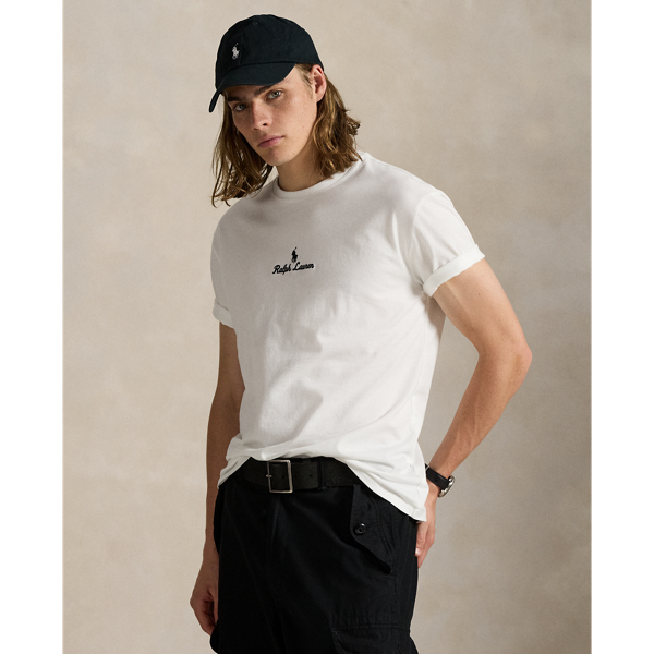 Ralph Lauren Classic Fit Logo Jersey T-shirt In White